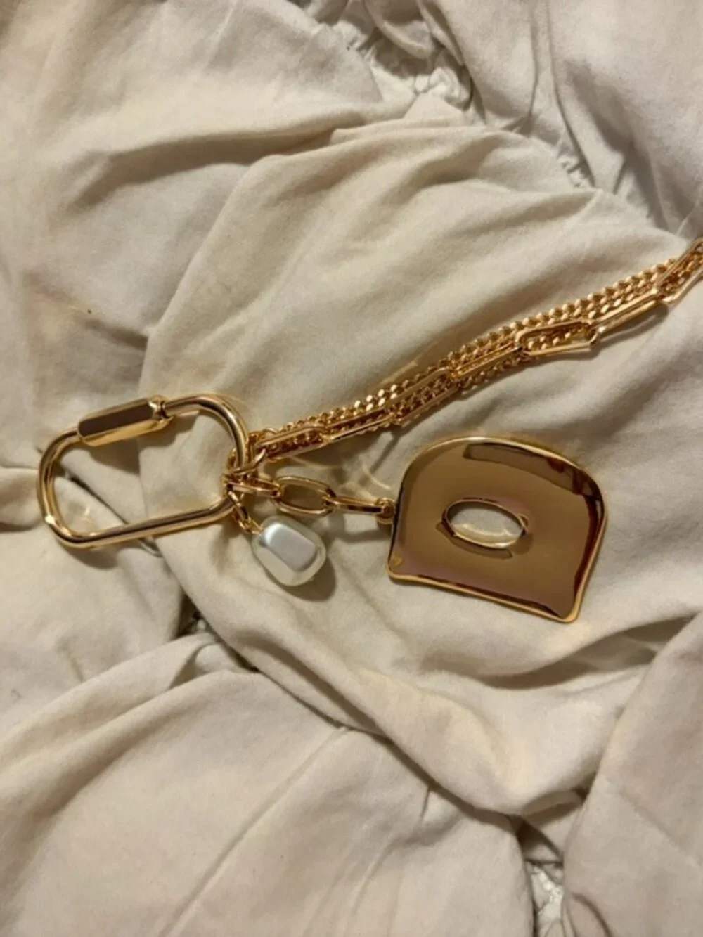 Free People Gold Tone Letter D Charm Bag Charm